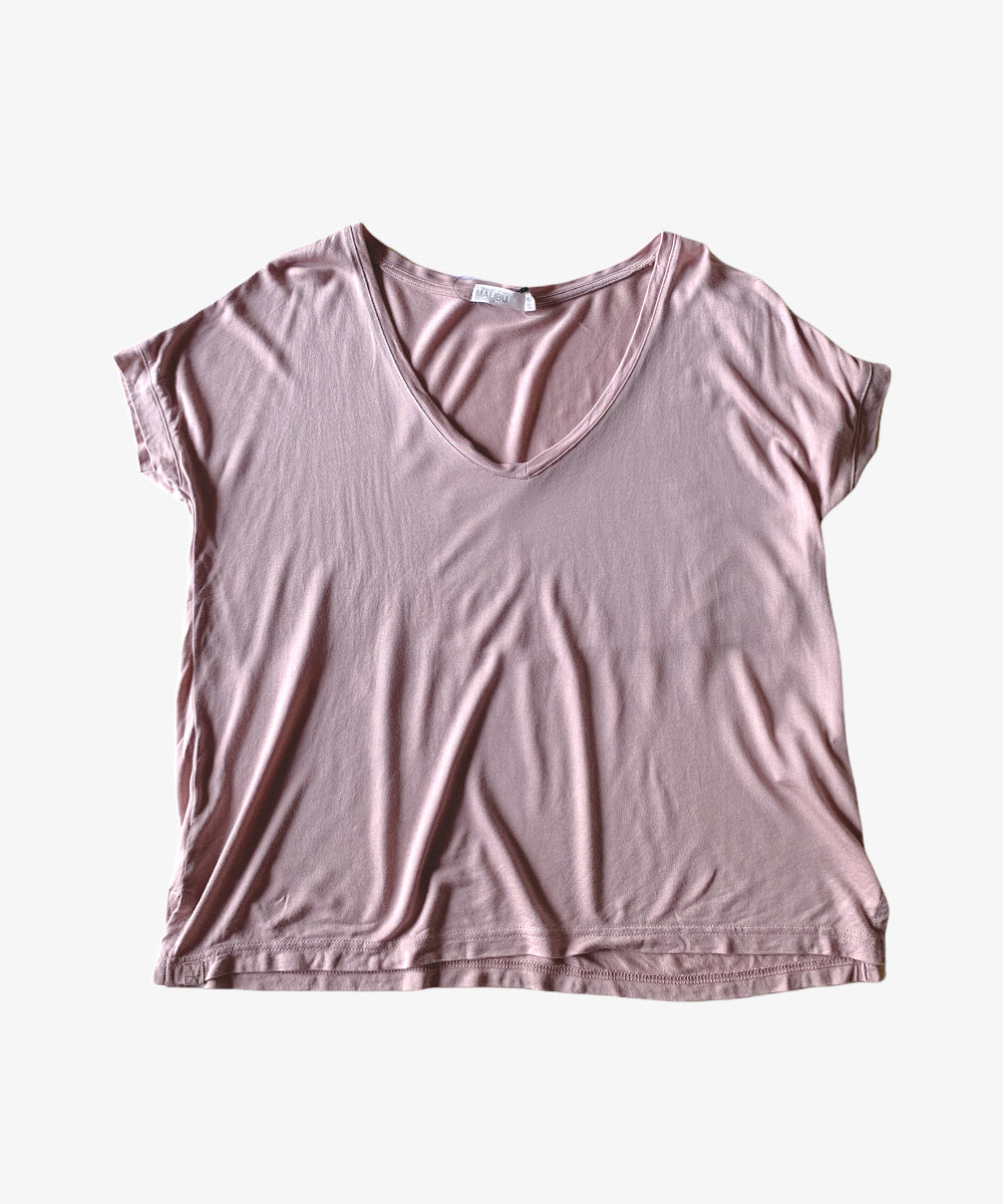 Modal Boxy V-neck(it pink)