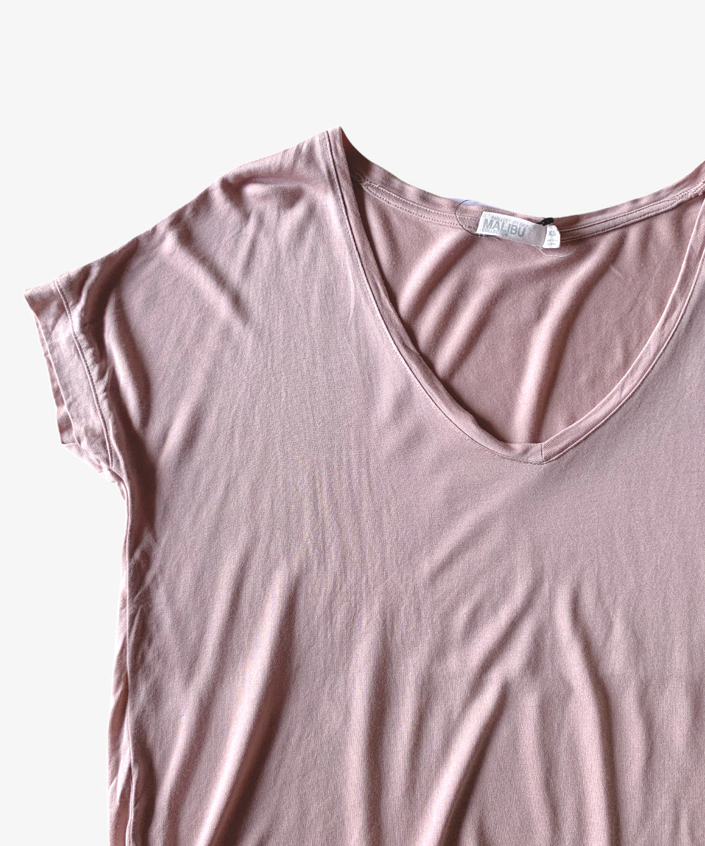 Modal Boxy V-neck(it pink)