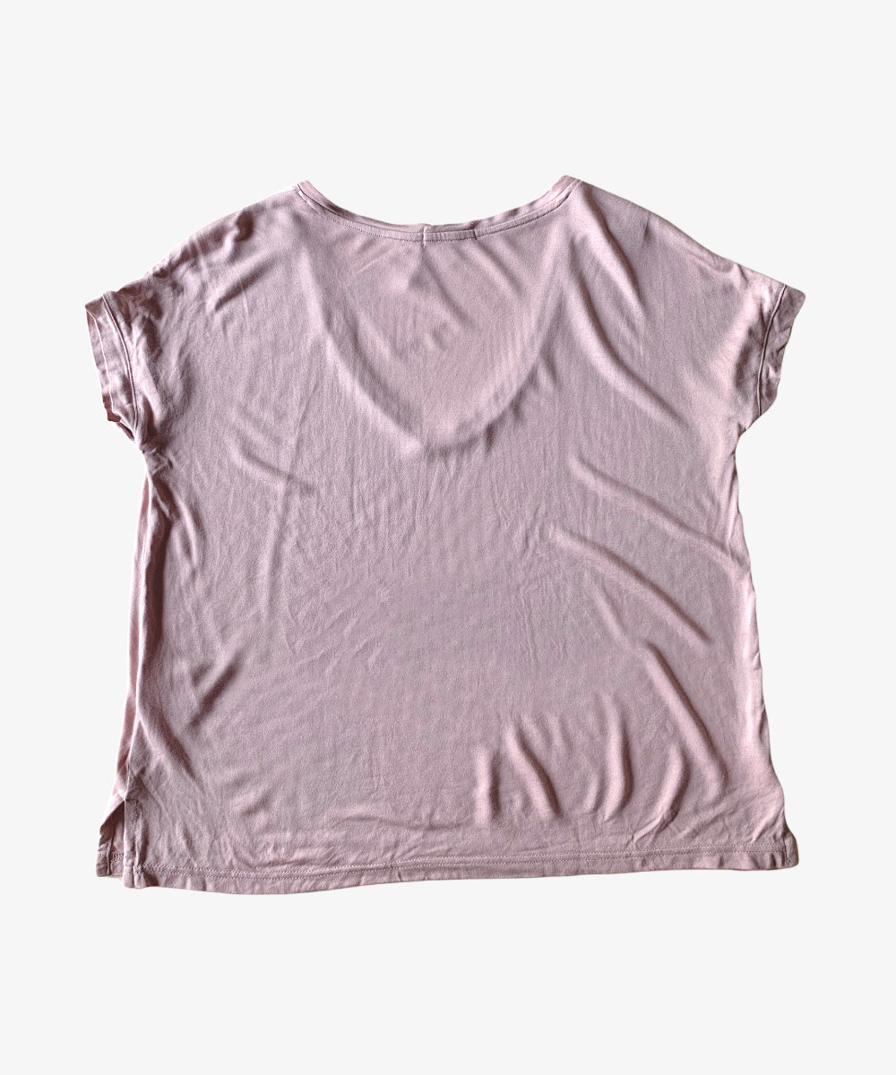 Modal Boxy V-neck(it pink)