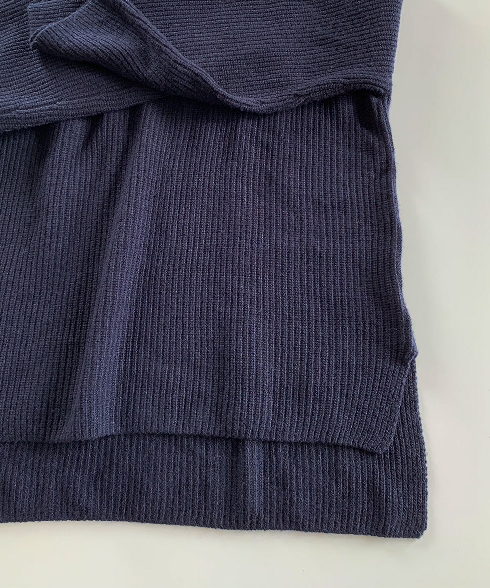 BOATNECK BELLSLEEVE KNIT(NAVY)