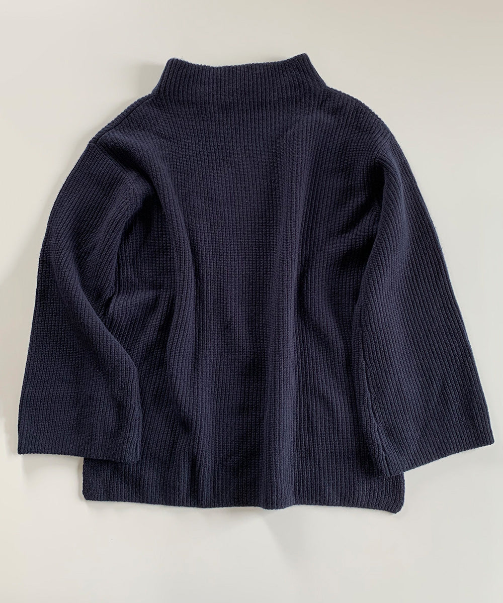 BOATNECK BELLSLEEVE KNIT(NAVY)