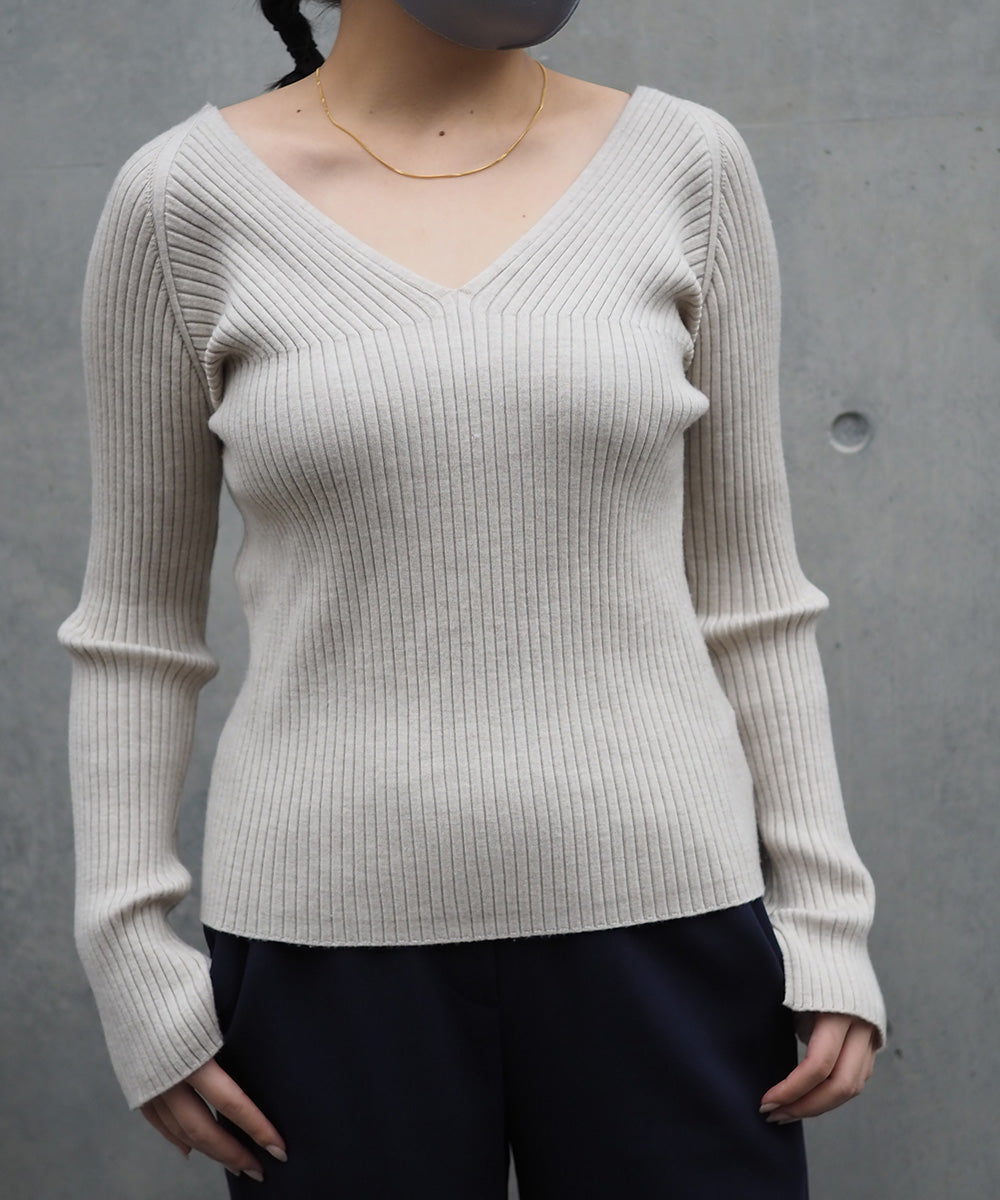 super wool rib v/n pull