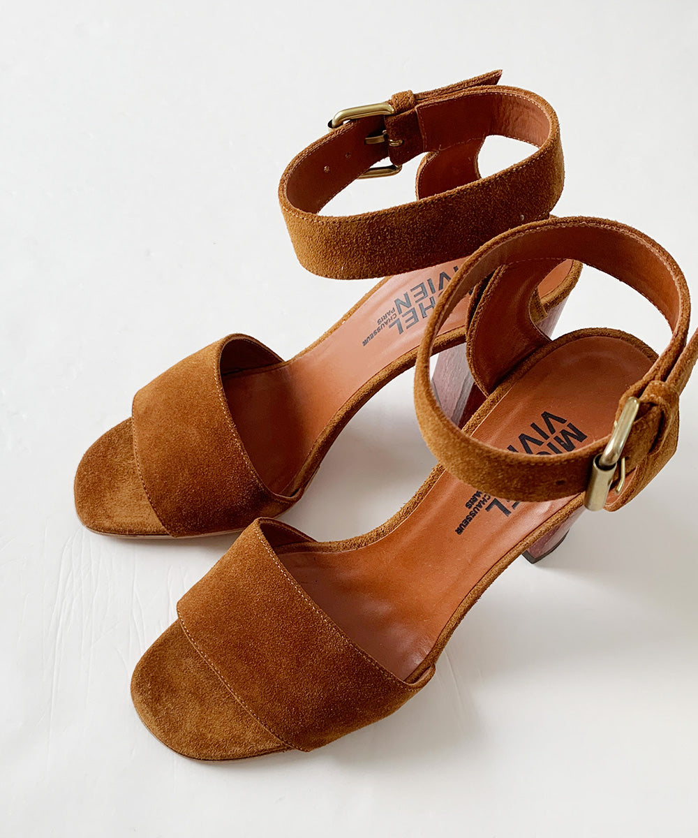 SUEDE HEEL SANDAL/Deuxieme Classe 38