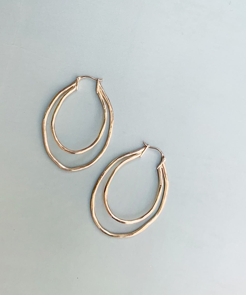 LAYARD HOOP EARRING(SILVER)